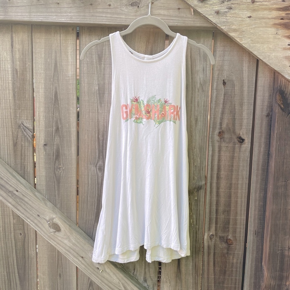 Gymshark Hawaiian Logo Flowy Halter Neck Floral Tank